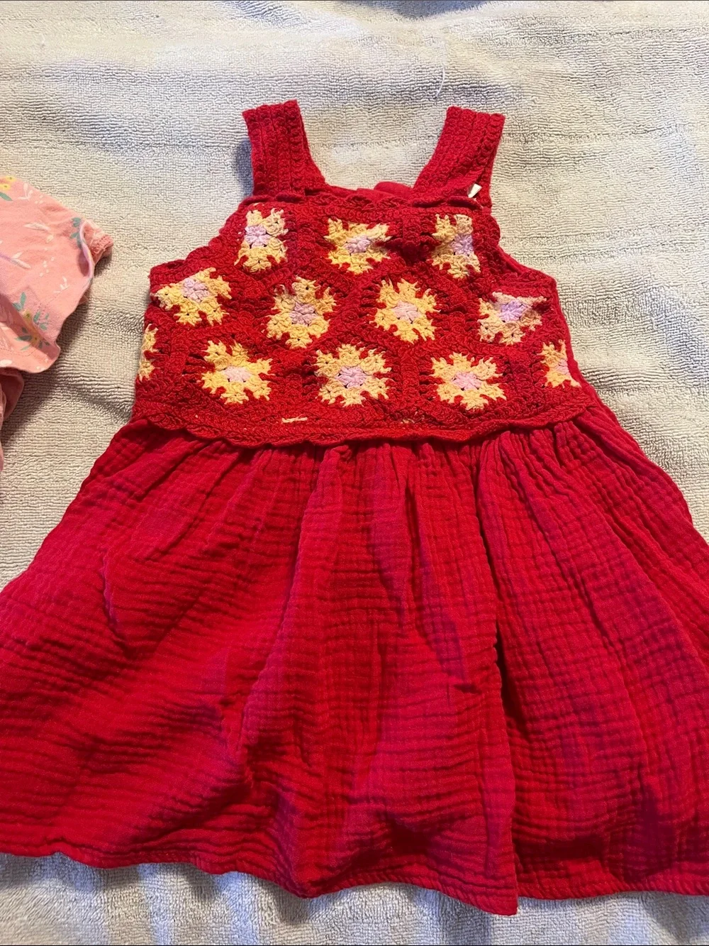 Cat & Jack Pink, Coral and Red Floral & Textured Tank Top Mix for Kids